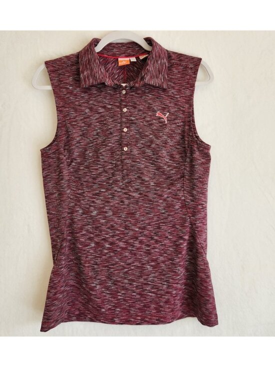 Tops - Golf Sleeveless Polo Shirt Women's Size Medium Burgundy Color